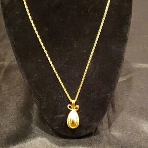 Joan Rivers Gold Egg Pendant